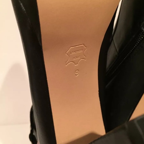 BCBGmaxazria Tabitha boots heels leather black 9 - Picture 10 of 13